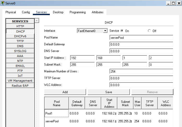 Setting up a DHCP server in packet tracer - packettracerlab.com