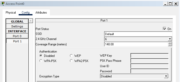 Configure access point in Cisco packet tracer